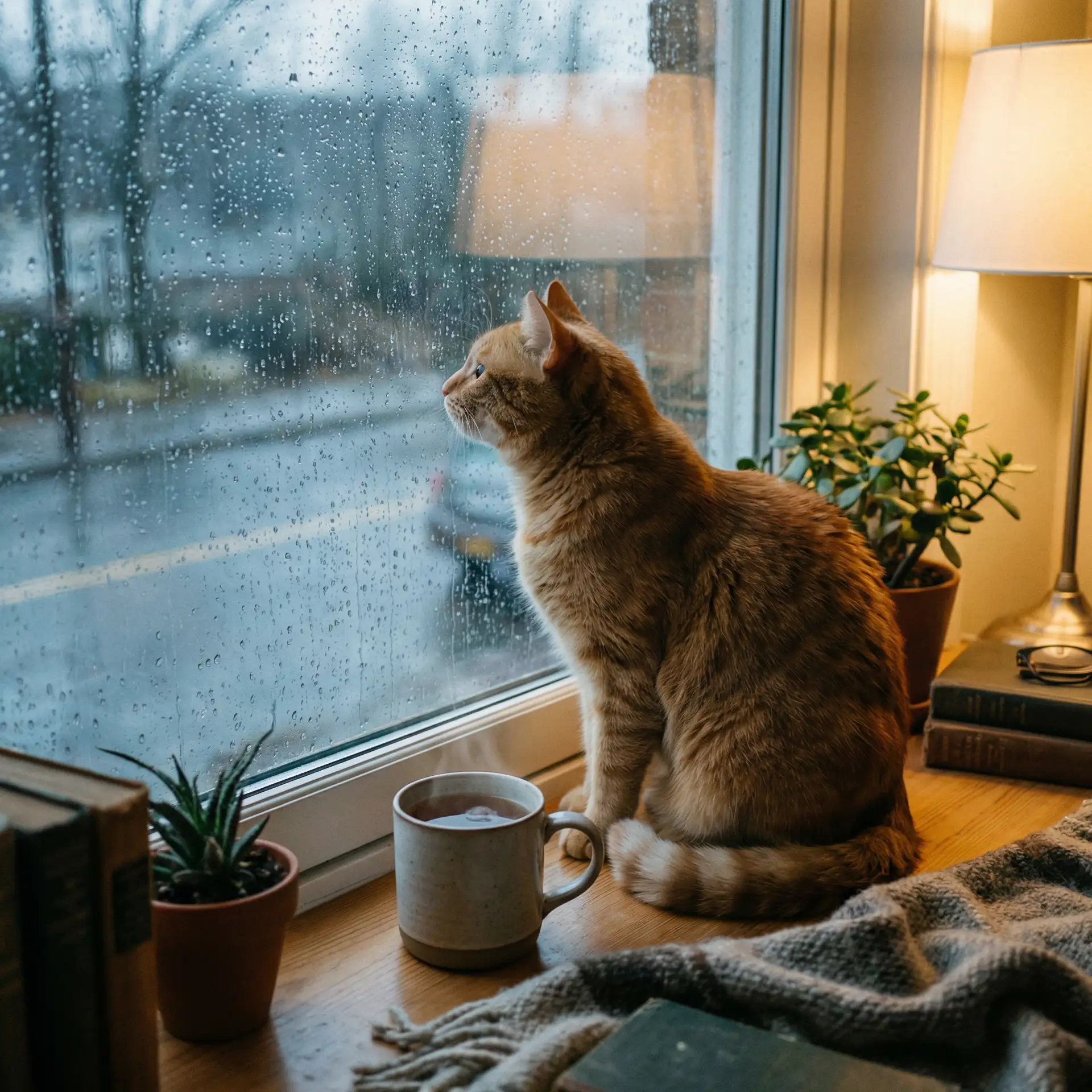 猫咪望着窗外的雨 - 我的好妈妈www在线高清